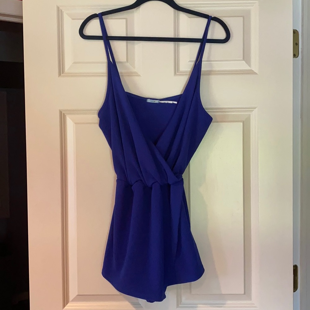 Blue V-neck romper